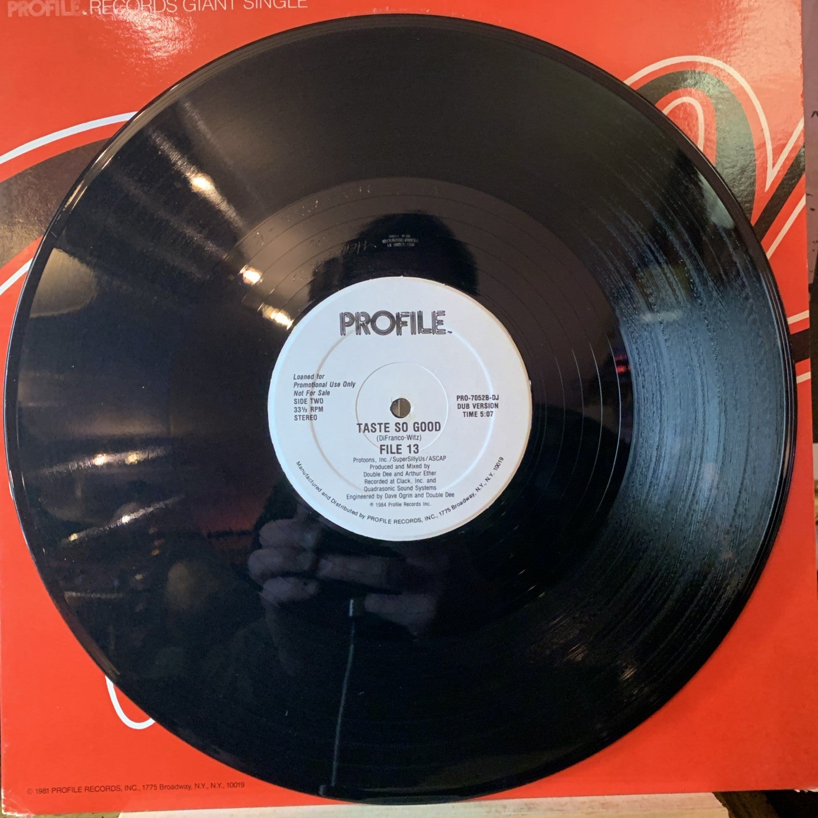 File 13 – Taste So Good - Profile Records – PRO-7052 DJ - 12” Promo - NM (M-)