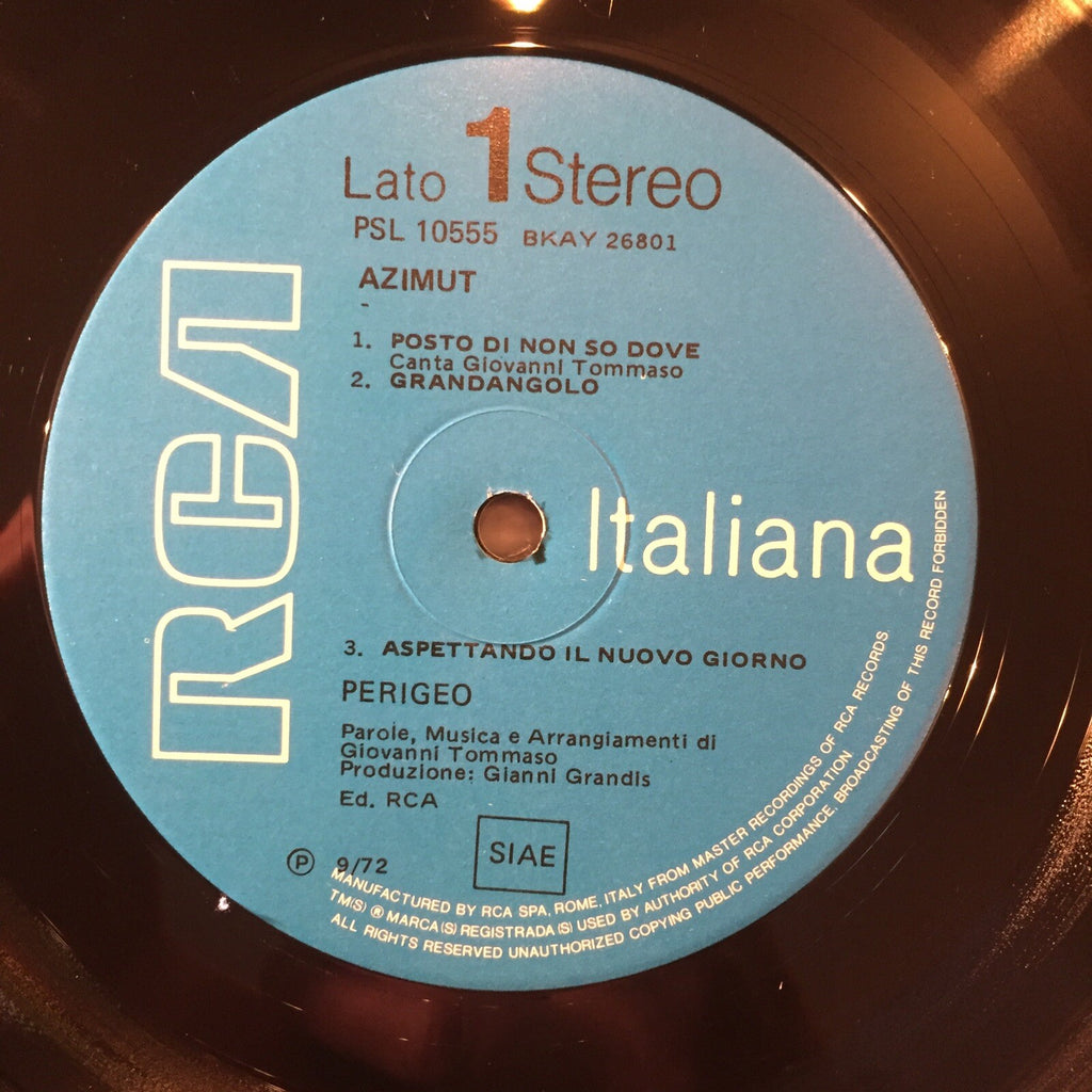 PERIGEO Azimut LP 1972 ITALY NEAR MINT- First Pressing Psych Prog Jazz