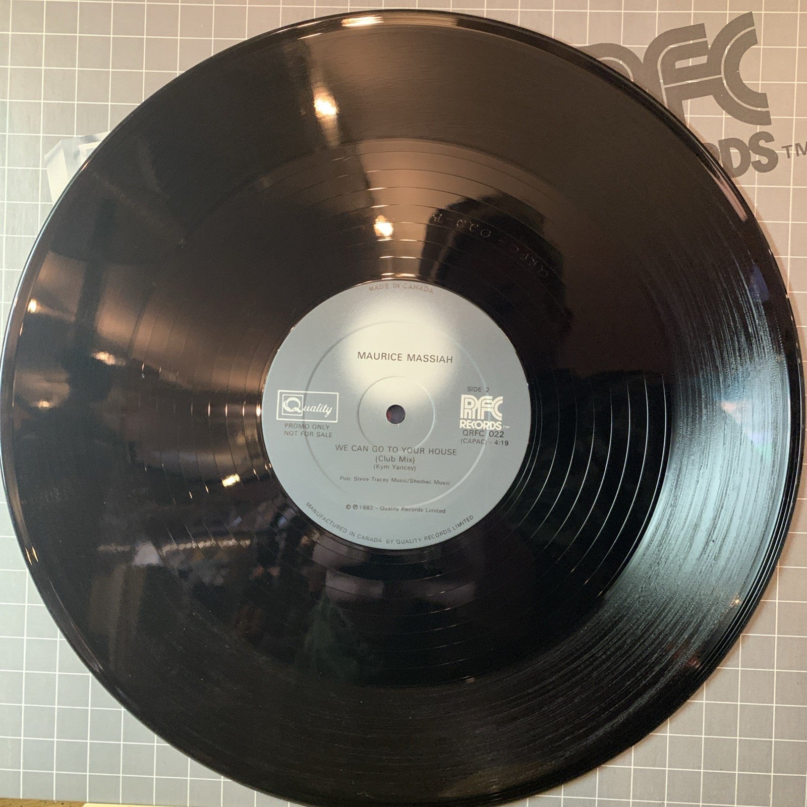 Maurice Massiah ‎– We Can Go To Your House -  Quality ‎– QRFC 022 - 12” Promo NM