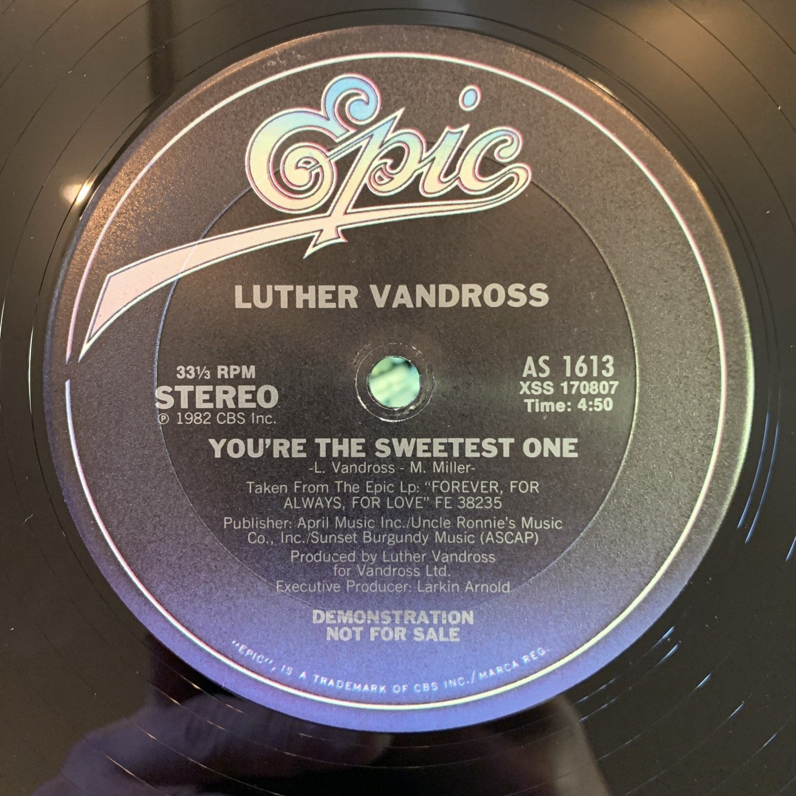 Luther Vandross – You're The Sweetest One / Since I Lost My Baby - 12” Promo NM+