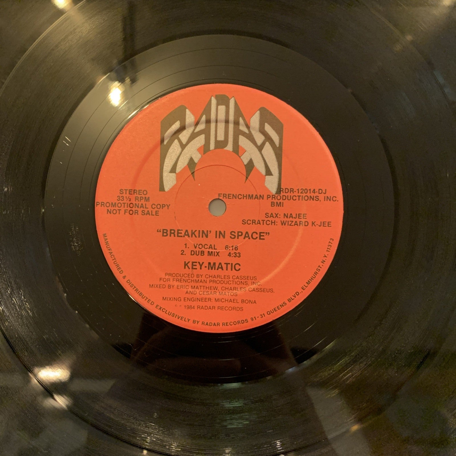 Key-Matic – Breakin' In Space - Radar Records – RDR-12014 - PROMO - EX/NM+