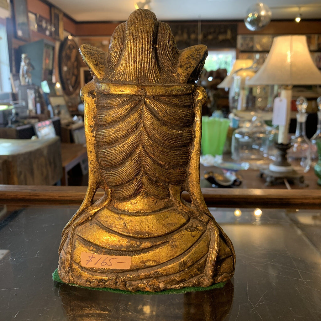 Pair Of Early 20th Century 8” Cast Iron Buddha Statues