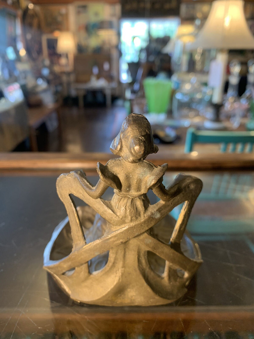 Bronze Cast Victorian Ink Well