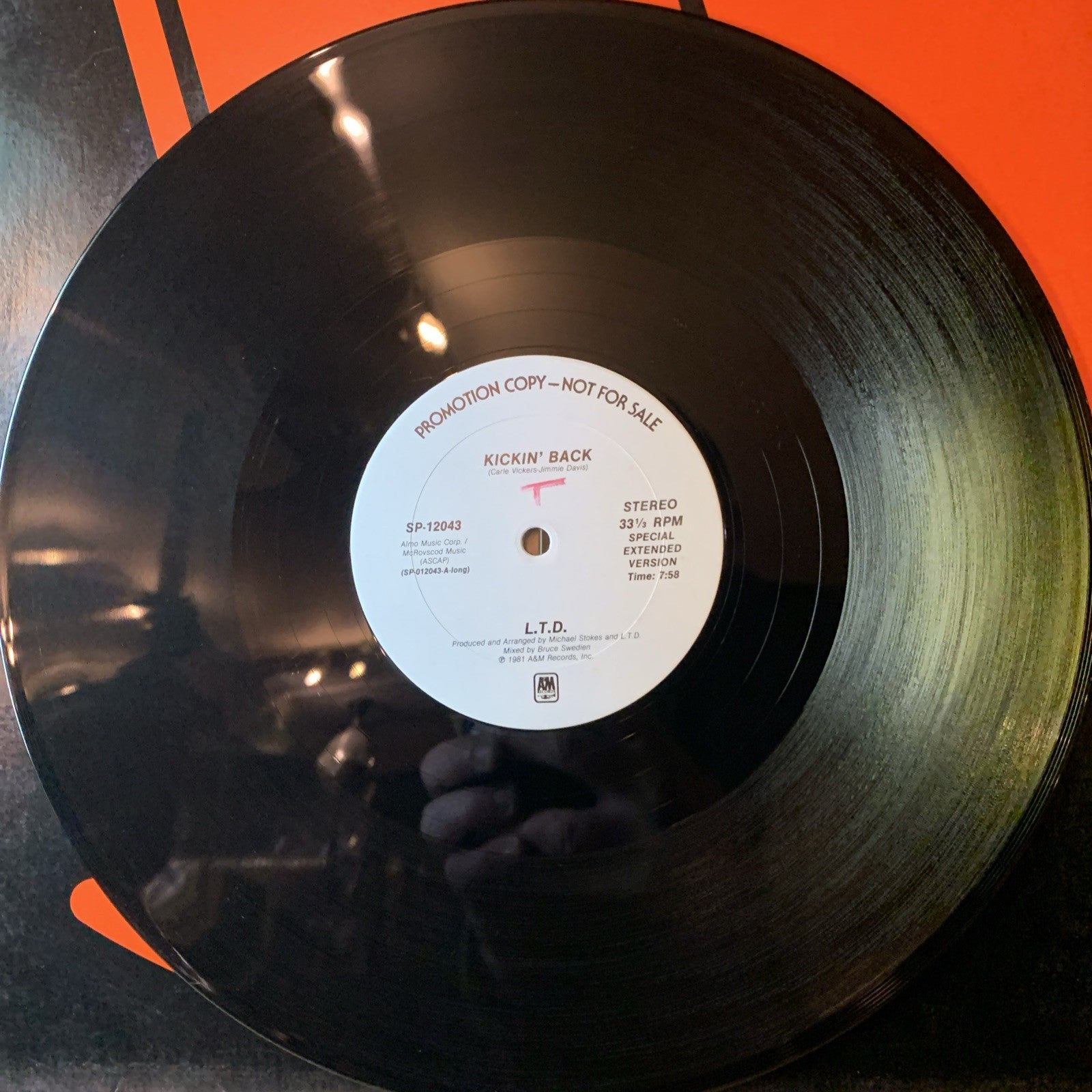 L.T.D. ‎– Kickin' Back -  A&M Records ‎– SP-12043 - 12” Promo - NM (M-)