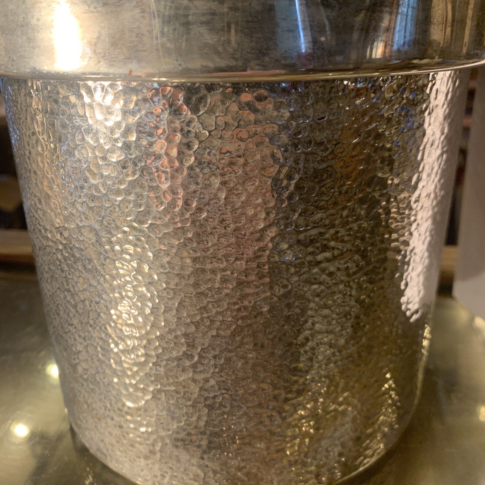 Rare Mid-Century Mexican Hand Forged Silver Ice Bucket