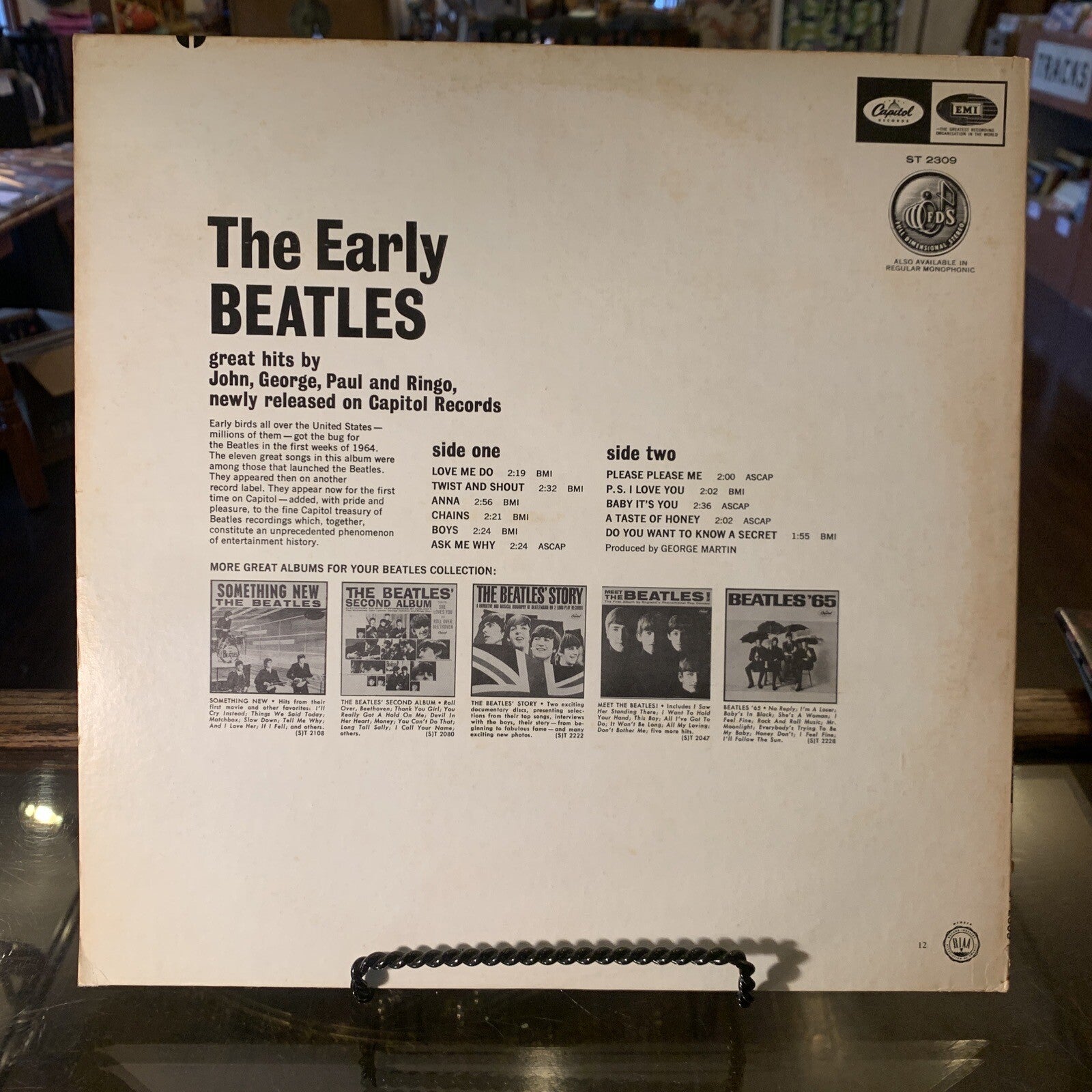 The Beatles - The Early BEATLES - Apple Records ST2309 1971 - VG+/Near Mint Disc