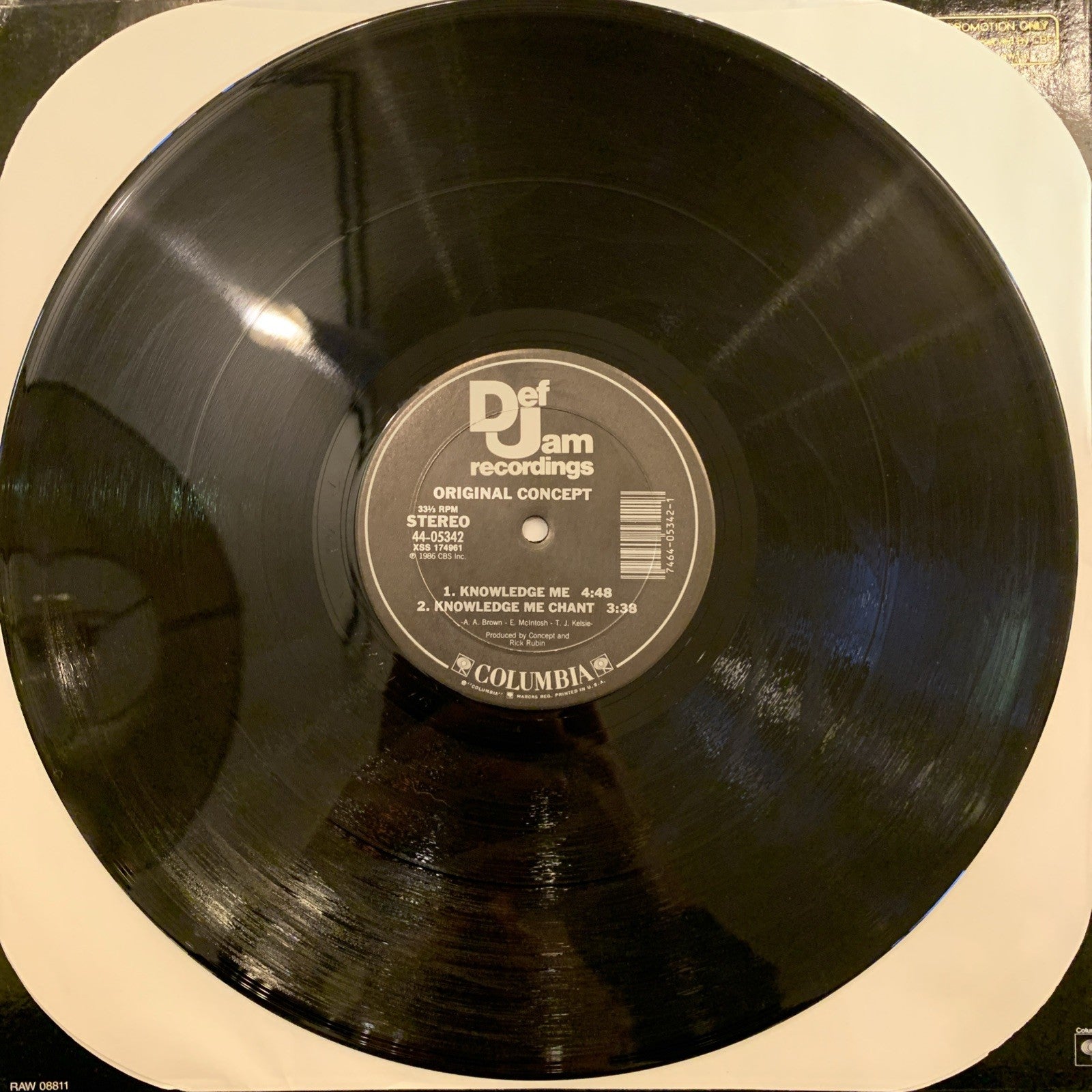 Original Concept ‎– Can You Feel It? / Knowledge Me - Def Jam - 12” Promo - NM+