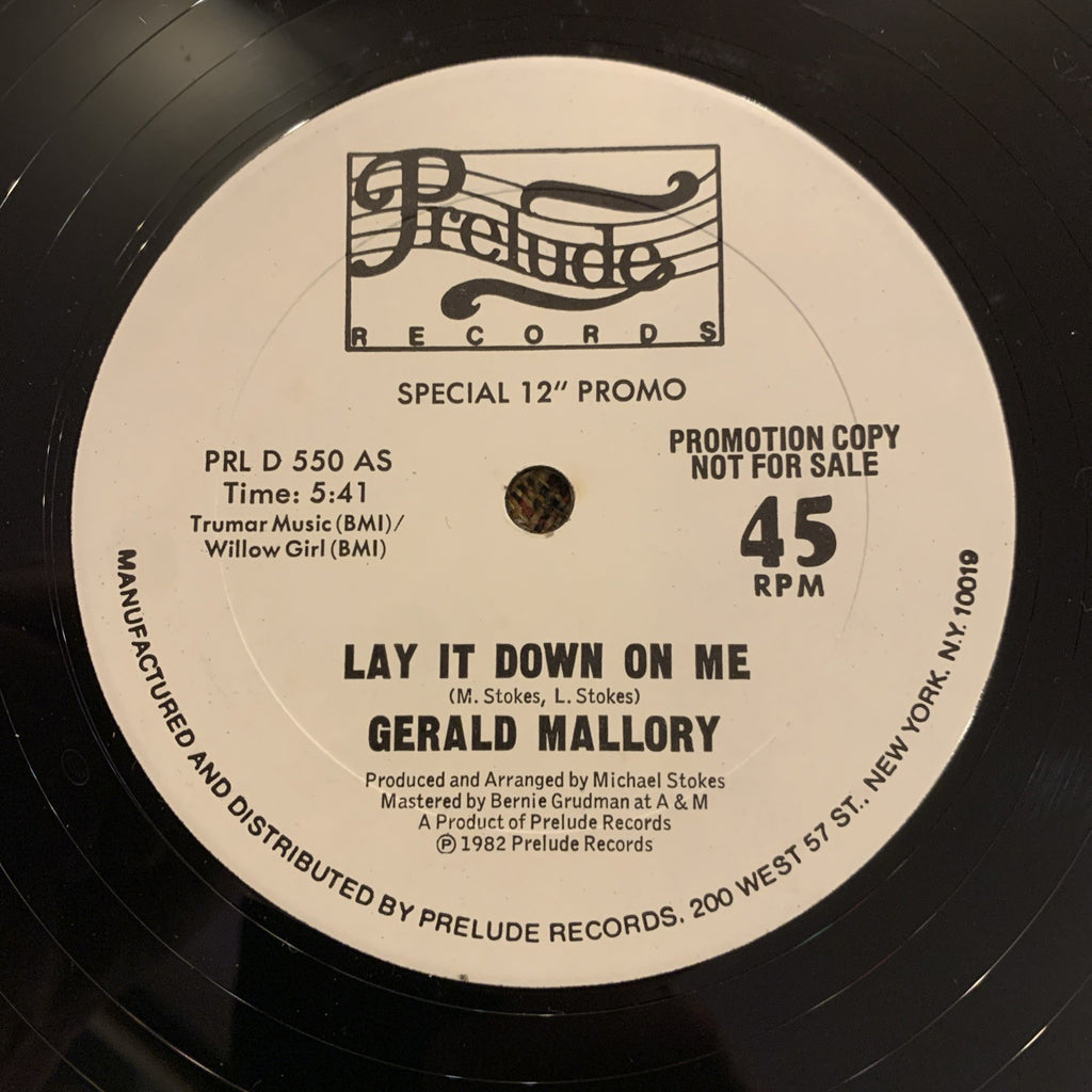 Gerald Mallory ‎– Lay It Down On Me -  Prelude Records ‎– PRL D 550 - NEAR MINT+