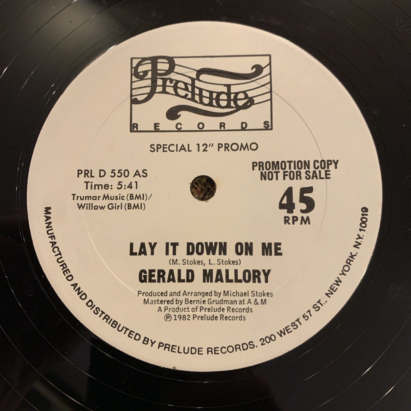 Gerald Mallory ‎– Lay It Down On Me -  Prelude Records ‎– PRL D 550 - NEAR MINT+