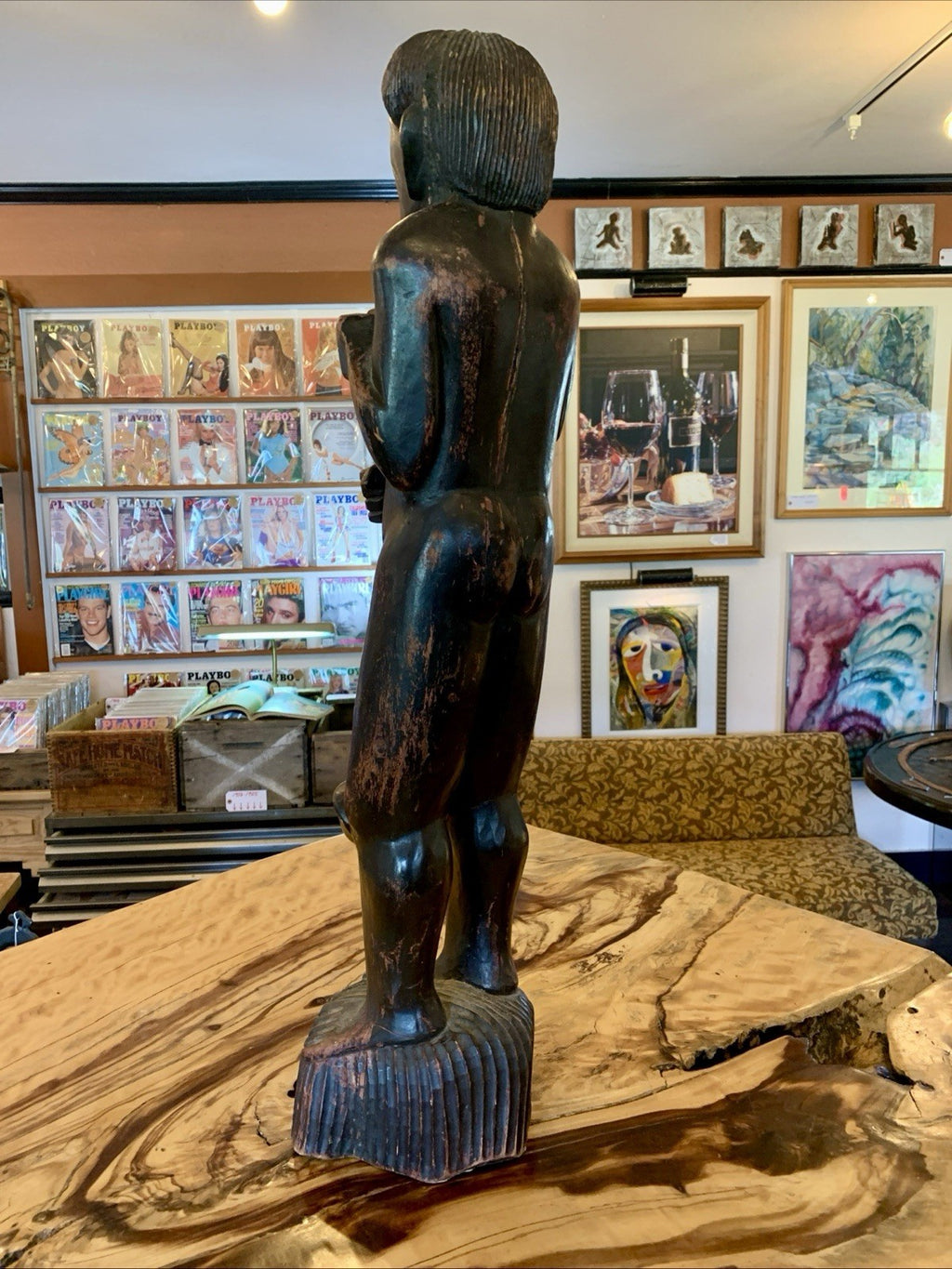 African Tribal Head Hunter Phallic Sculpture - 28” - ‘Long Dong’