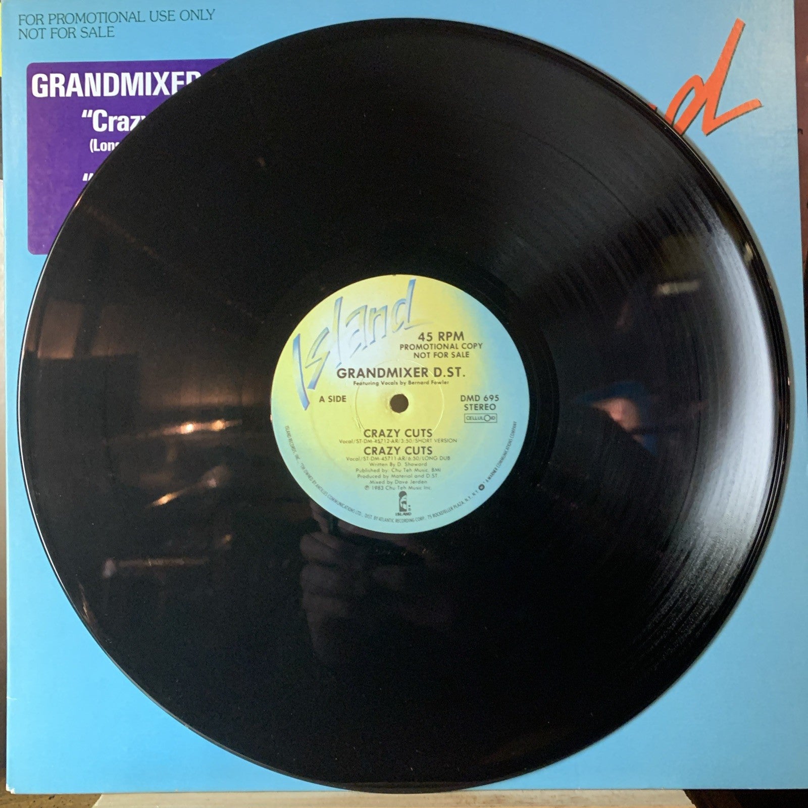 Grandmixer D. ST. – Crazy Cuts - Island Records – DMD 695 - 12” Promo - NM (M-)