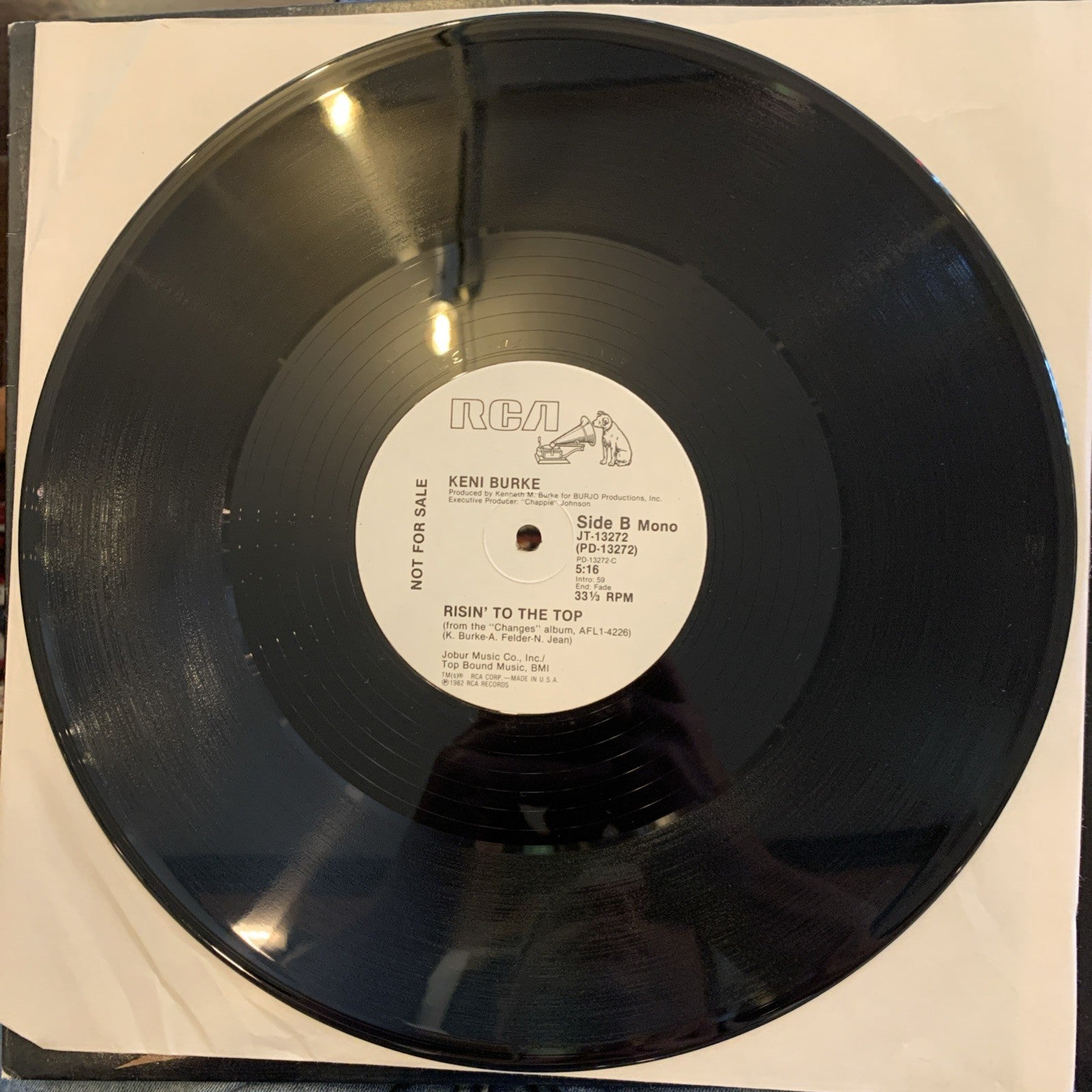 Keni Burke ‎– Risin' To The Top - RCA Jt-13272 - White Label Promo - Near Mint+