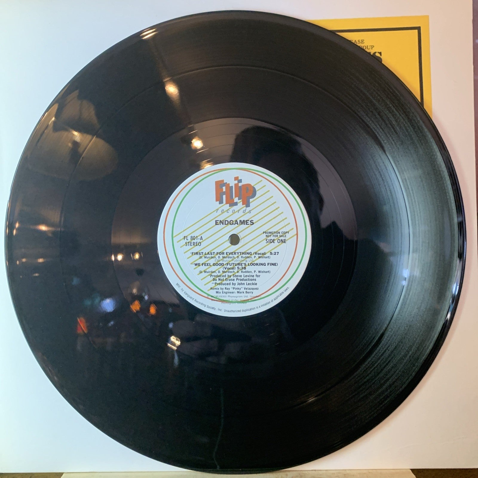 Endgames – First-Last-For Everything - Flip Records – FL 801 - 12” Promo NM(M-)