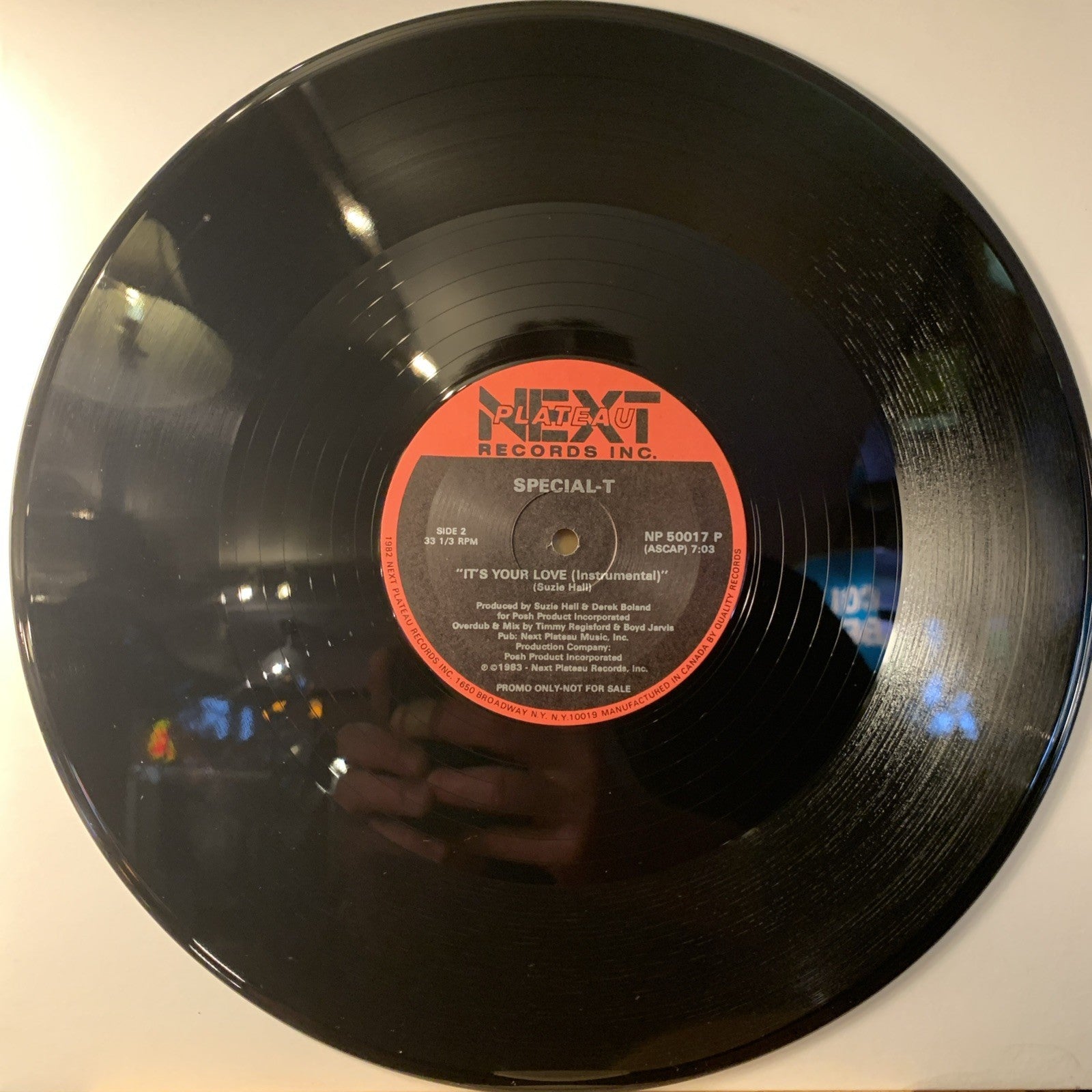Special-T ‎– It's Your Love - Next Plateau Records Inc. ‎– 12” Promo - NEAR MINT