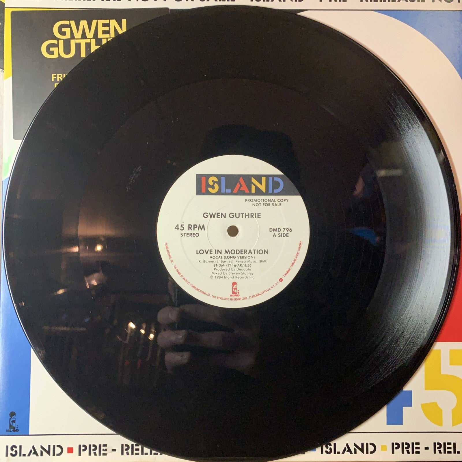 Gwen Guthrie – Love In Moderation - Island Records – DMD 796 - Promo - NM (M-)