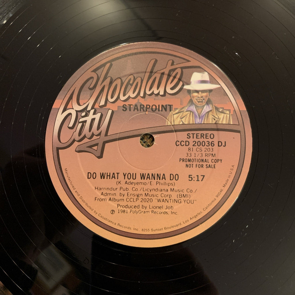 Starpoint ‎– Do What You Wanna Do -  Chocolate City ‎ - 12” Promo - NEAR MINT+