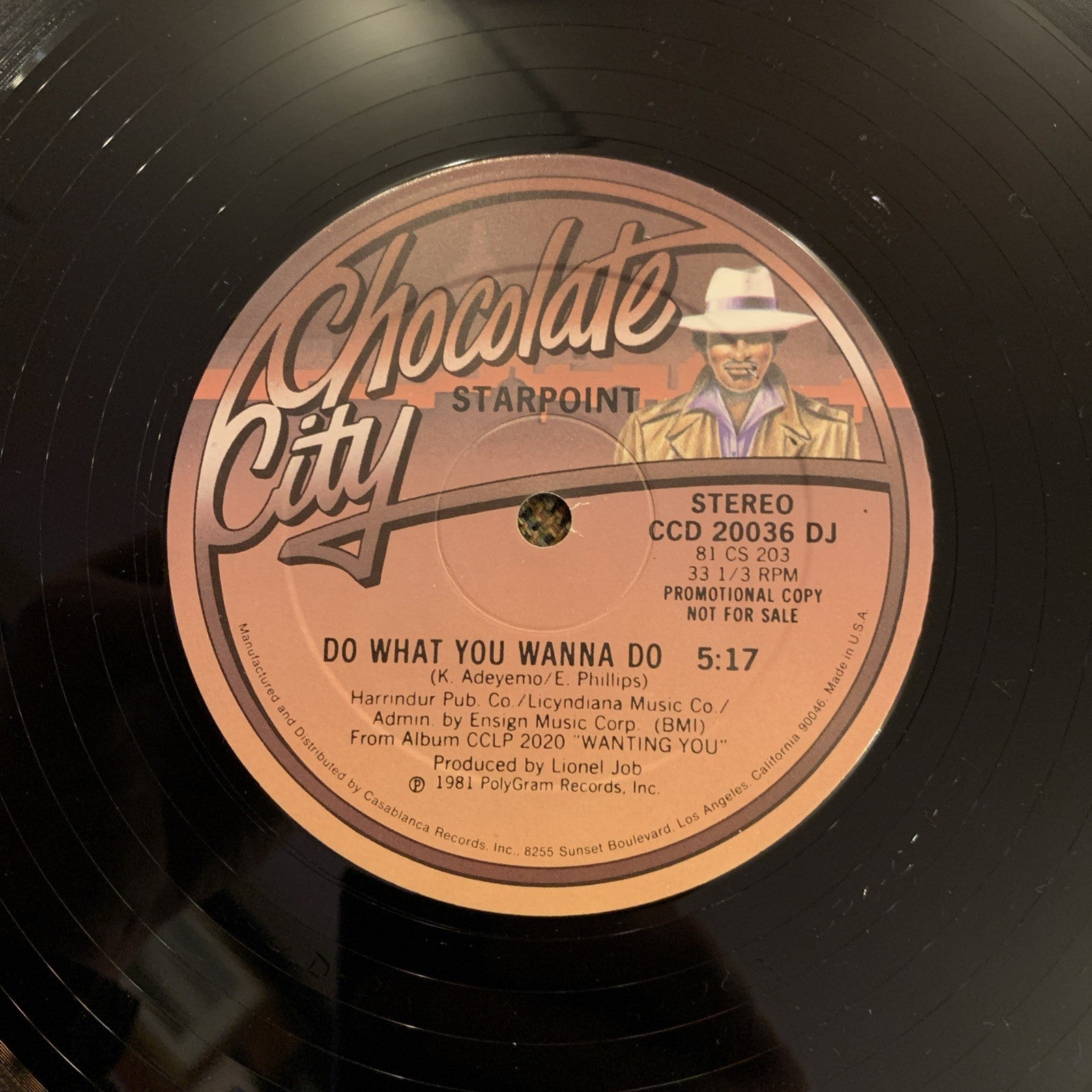 Starpoint ‎– Do What You Wanna Do -  Chocolate City ‎ - 12” Promo - NEAR MINT+