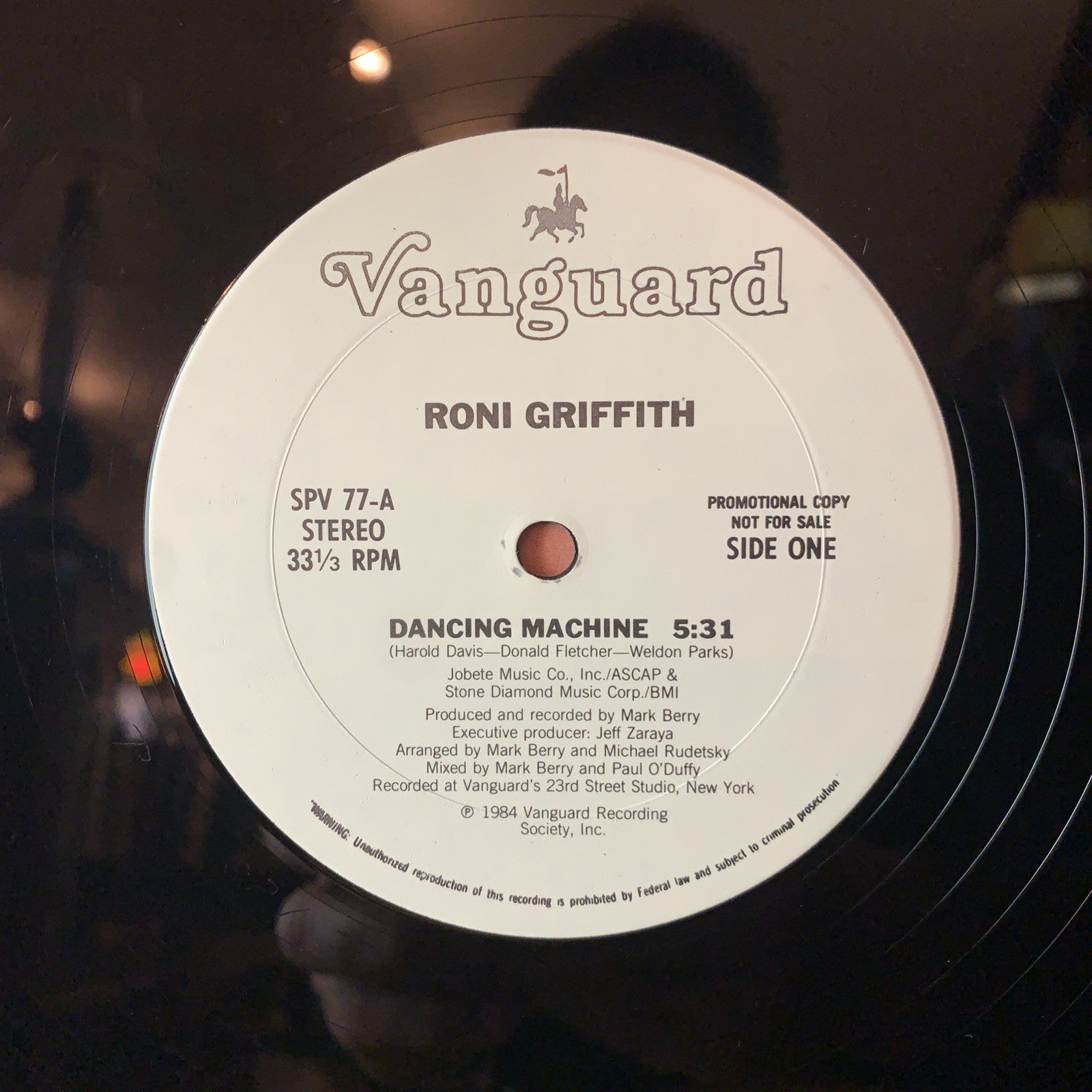 Roni Griffith ‎– Dancing Machine - Vanguard ‎– SPV 77 - Promo - NM (M-)