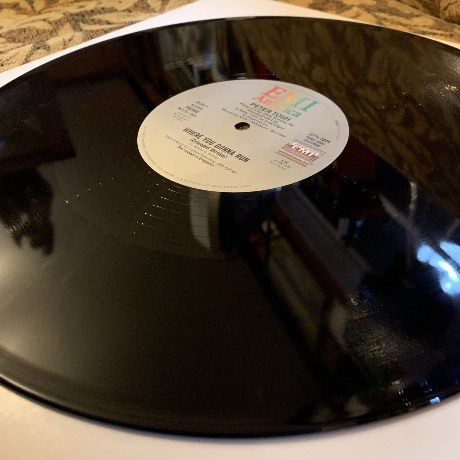 Peter Tosh ‎– Where You Gonna Run / Stop That Train - 12” Promo - NEAR MINT+