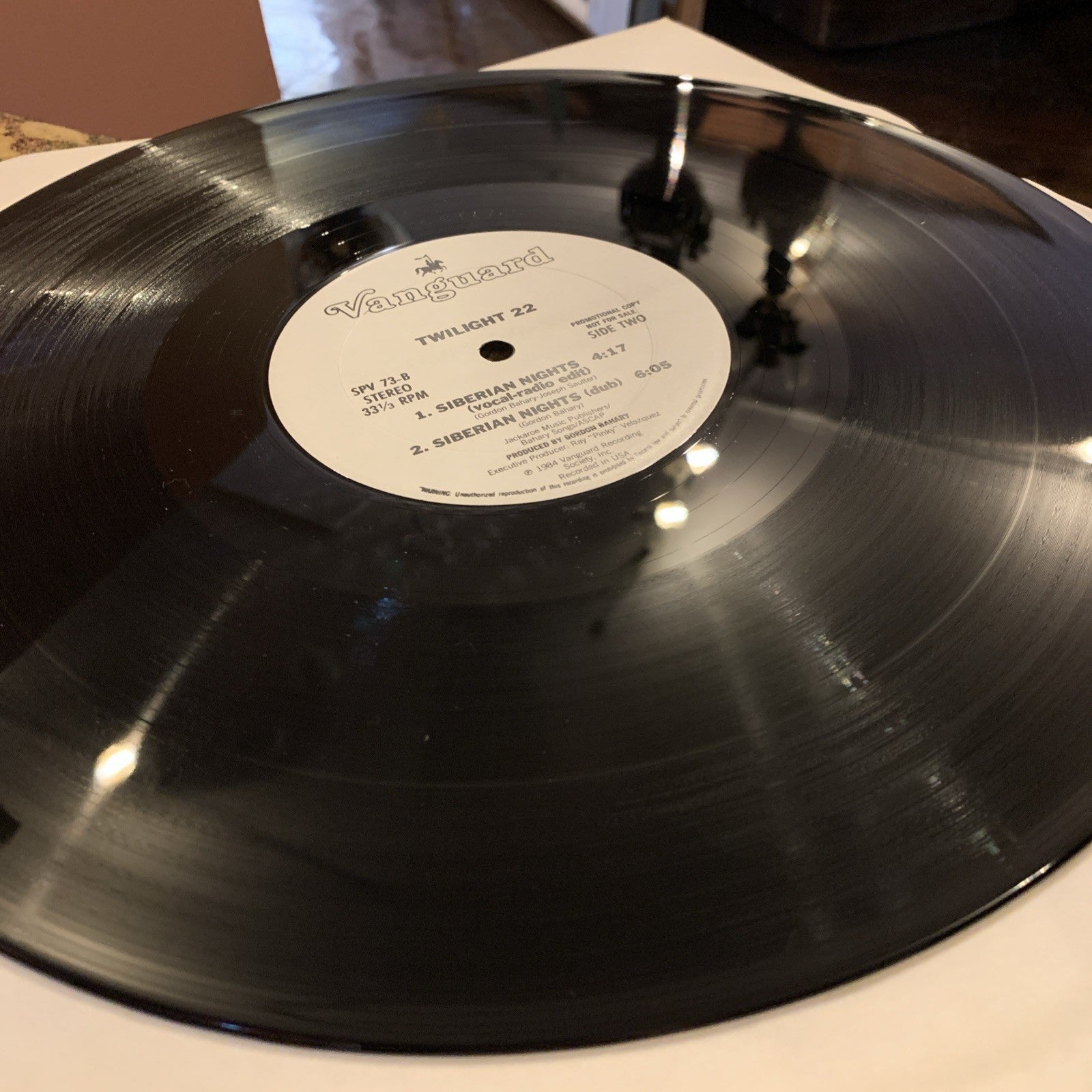 Twilight 22 ‎– Siberian Nights -  Vanguard ‎– SPV 73 - 12” WL Promo - NEAR MINT+