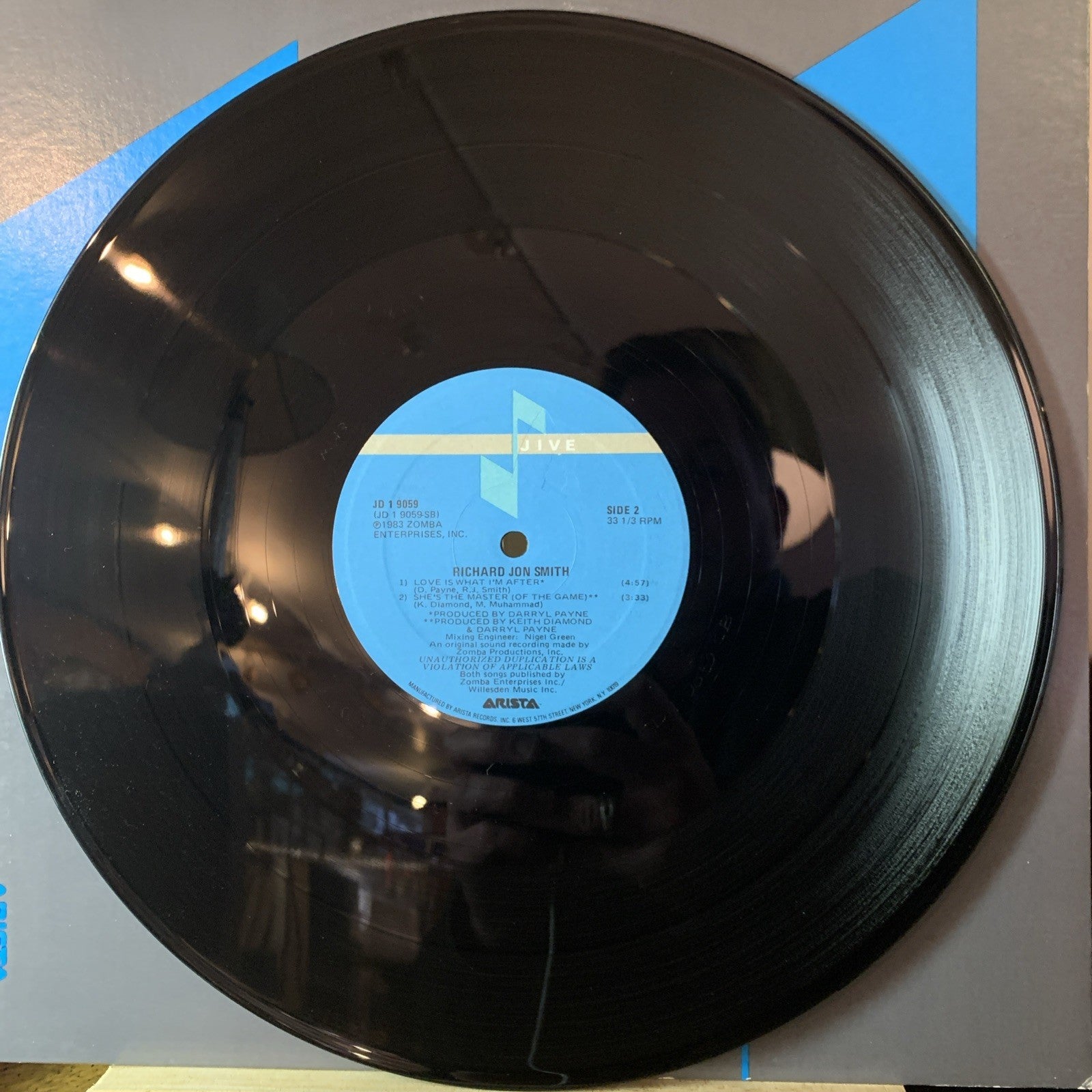 Richard Jon Smith – She's The Master (Of The Game) - Jive JD 1 9059 - NEAR MINT