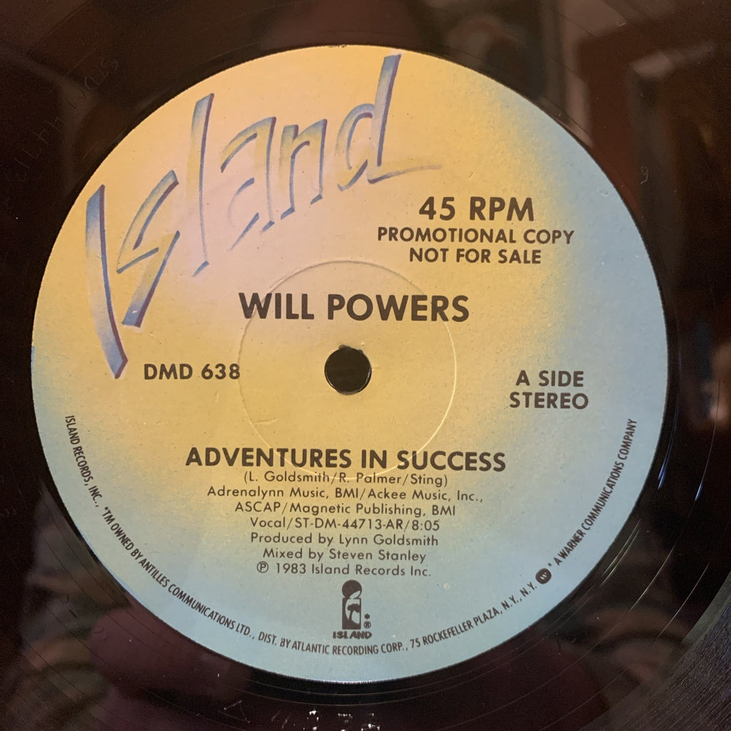 Will Powers – Adventures In Success - DMD 638 - 12” Promo - EX/NM