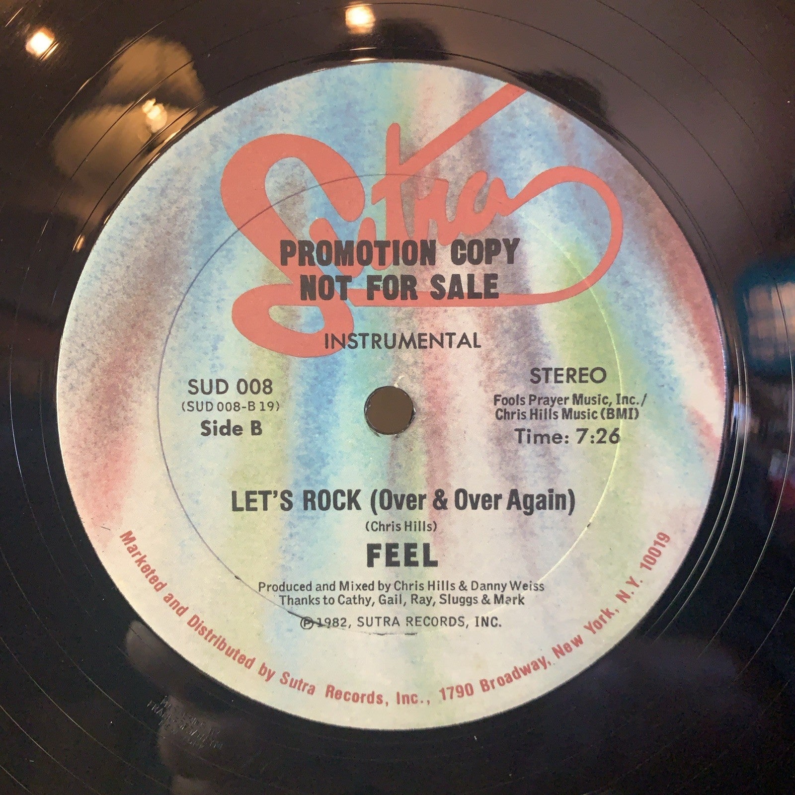 Feel – Let's Rock (Over & Over Again) - Sutra Records – SUD 008 - 12” Promo - NM