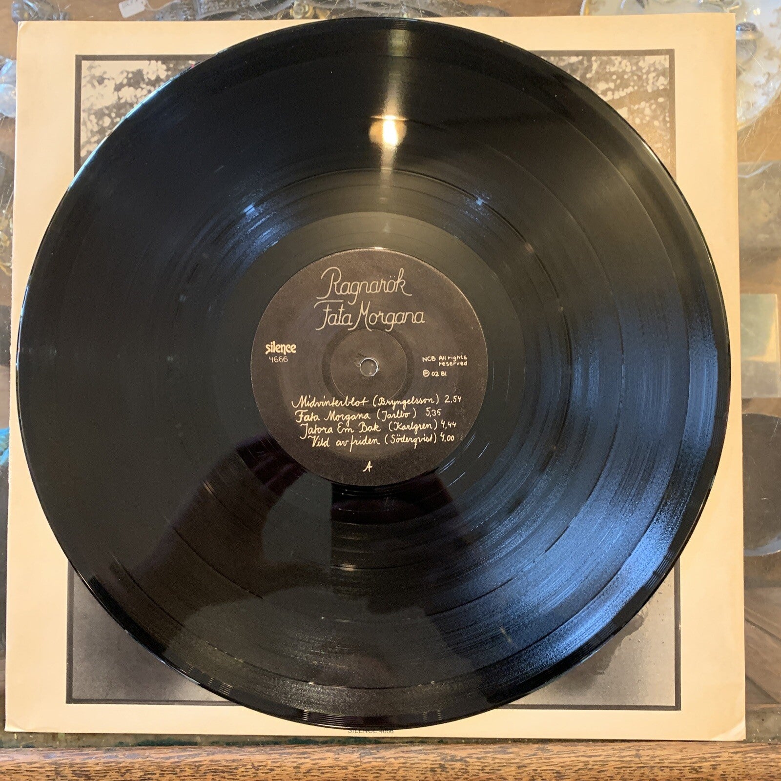 Ragnarök ‎– Fata Morgana -  Silence (3) ‎– SRS 4666 - Sleeve VG+ Disc EX/NM
