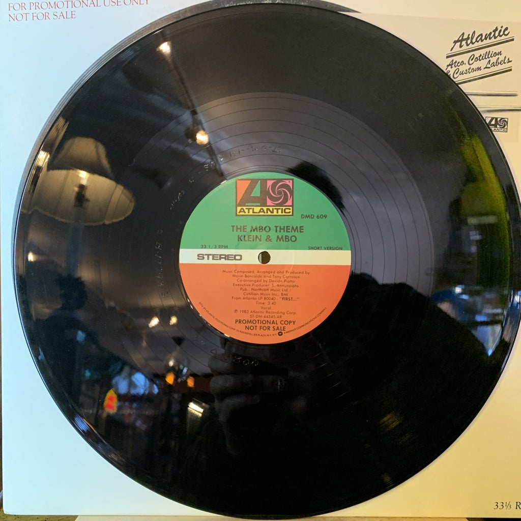 Klein & MBO – The MBO Theme - Atlantic – DMD 609 - 12” Promo - NEAR MINT