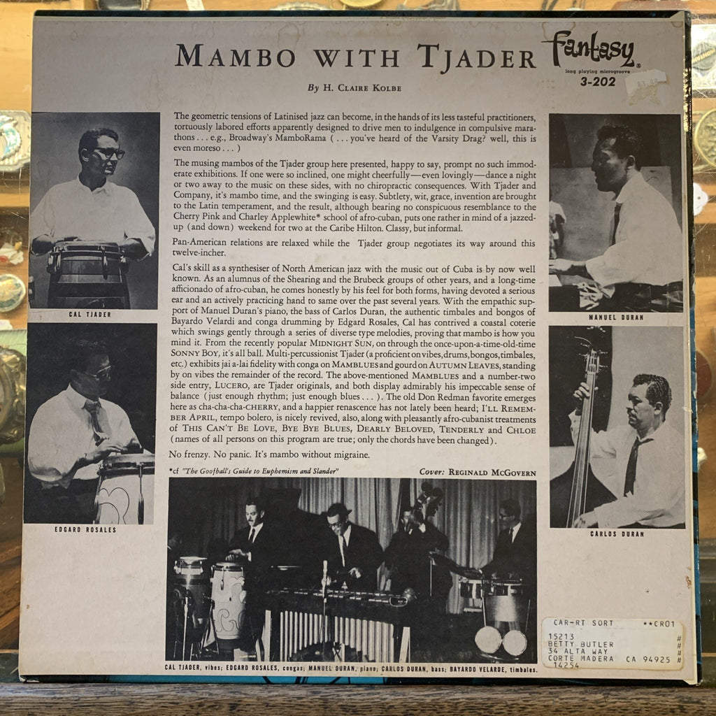 Cal Trader Vinyl Lot - Mambo With Tjader 1955 Mono Red Disc - Cal Tjader Quartet