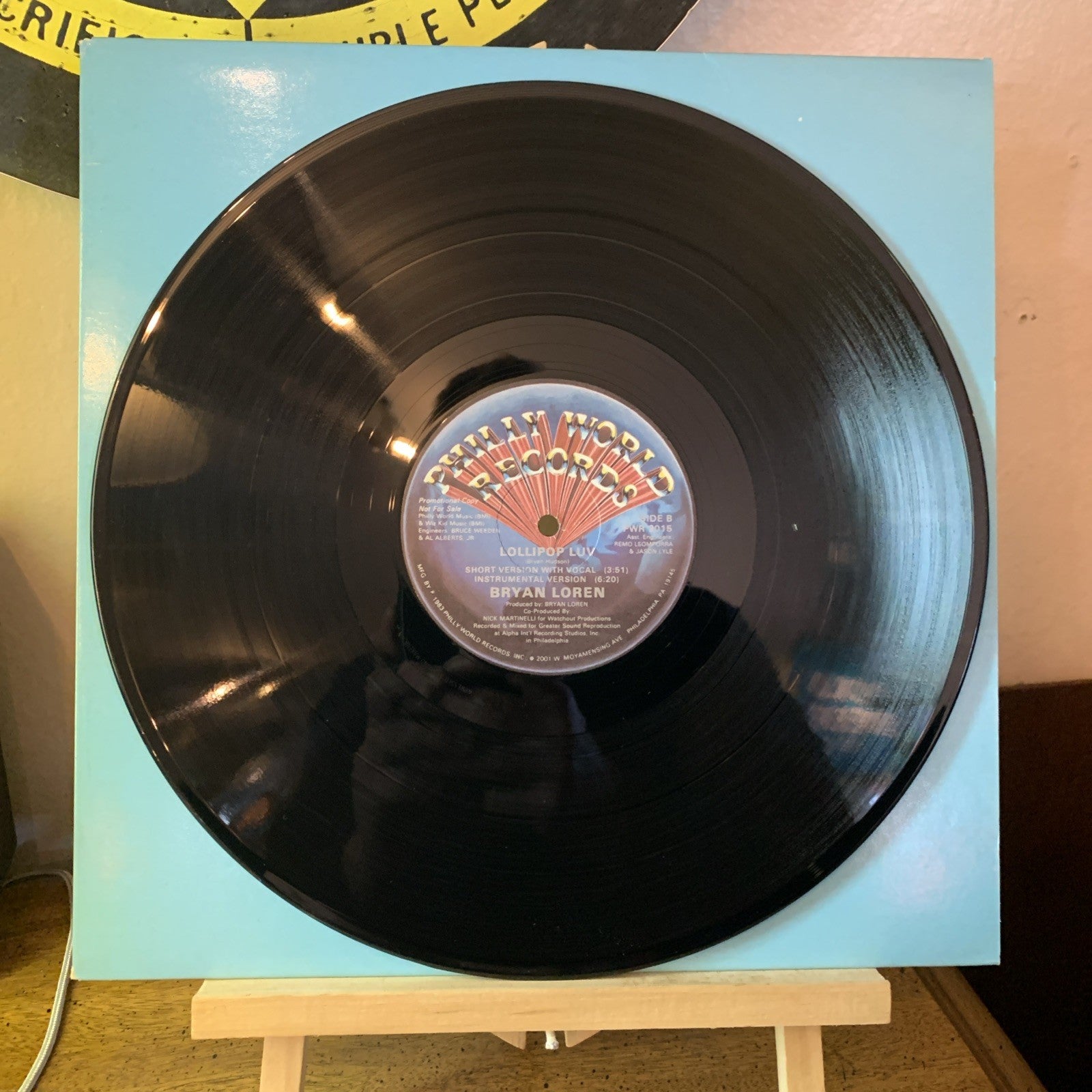 Bryan Loren – Lollipop Luv - Philly World Records – PWR 2015 - 12” Promo NM (M-)