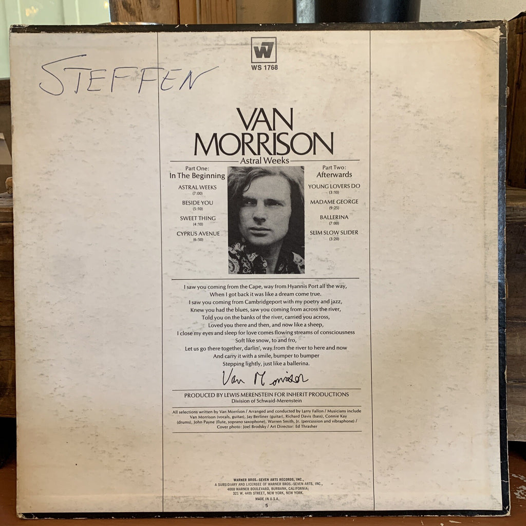 Van Morrison – Astral Weeks - WS 1768 - White Label Promo - VG/ VG++