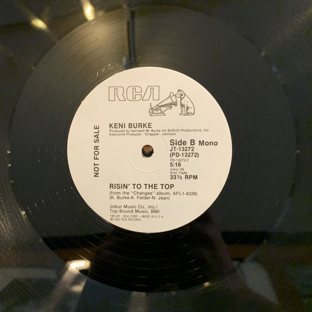 Keni Burke ‎– Risin' To The Top - RCA Jt-13272 - White Label Promo - Near Mint+