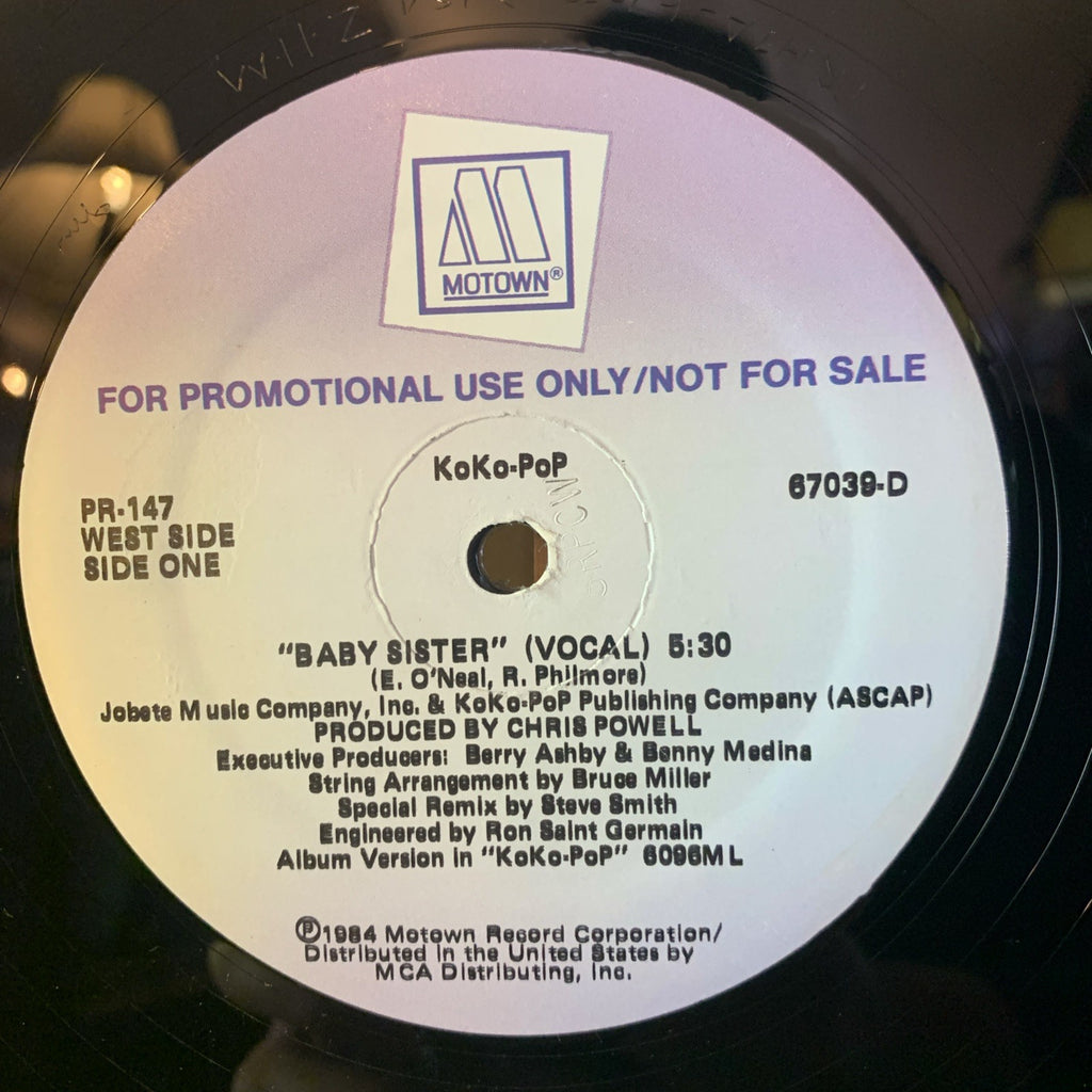 KoKo-PoP ‎– Baby Sister - Motown ‎– PR-147 - 12” Promo - NM/NM (M-)