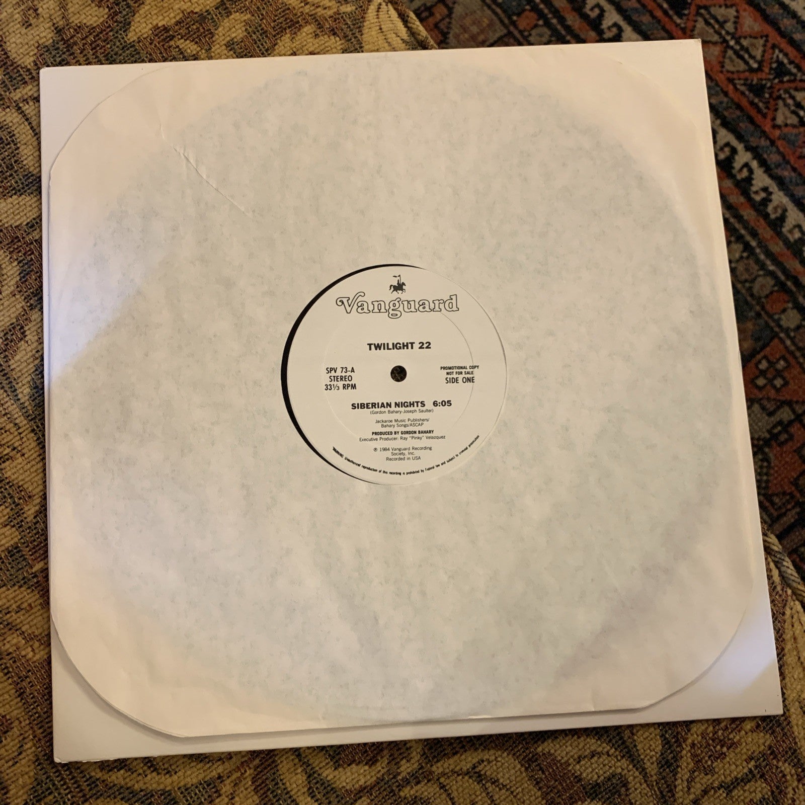 Twilight 22 ‎– Siberian Nights -  Vanguard ‎– SPV 73 - 12” WL Promo - NEAR MINT+