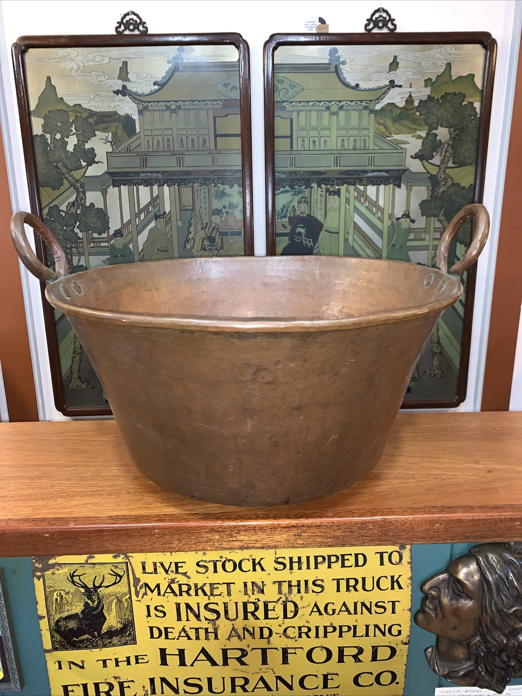 ANTIQUE HAMMERED COPPER KETTLES POTS - 1800s/Early 1900s - ARTS & CRAFTS PERIOD
