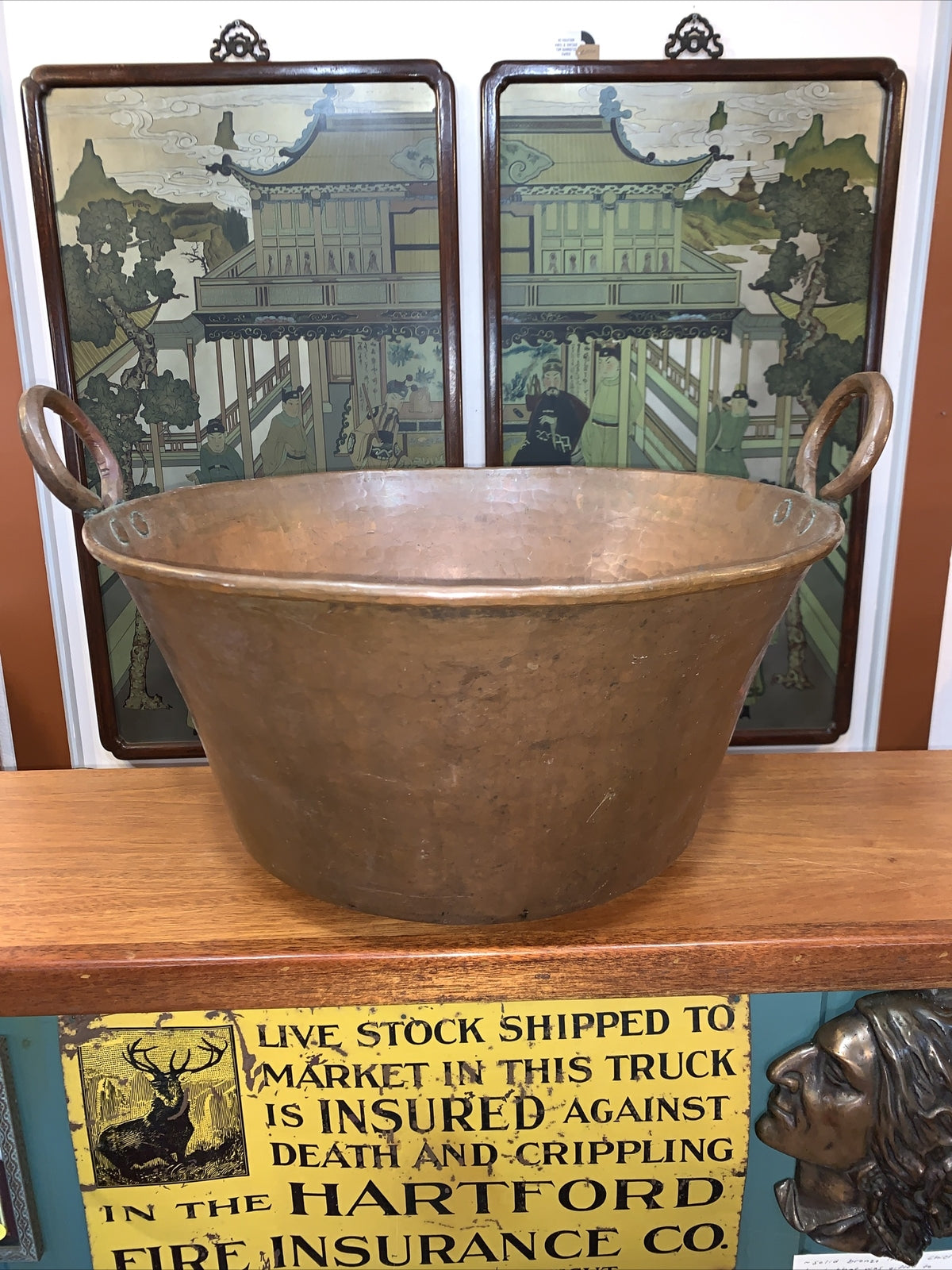 ANTIQUE HAMMERED COPPER KETTLES POTS - 1800s/Early 1900s - ARTS & CRAFTS PERIOD