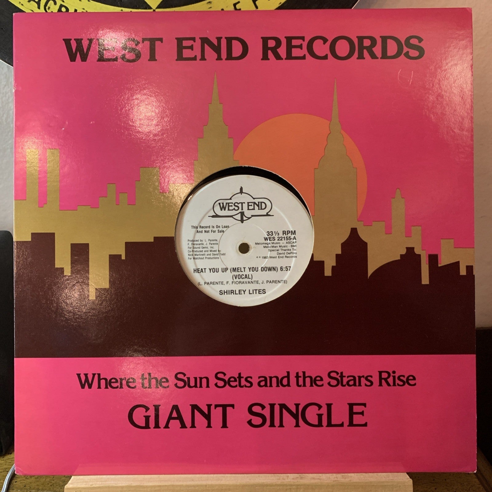 Shirley Lites ‎– Heat You Up (Melt You Down) -  West End Records ‎– 12” Promo EX