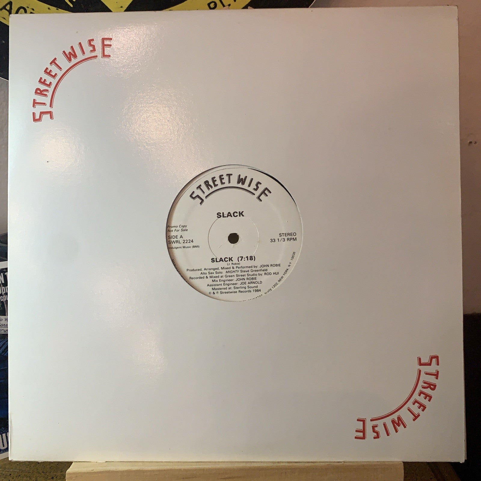 Slack ‎– Slack - Streetwise ‎– SWRL 2224 - 12” Promo - NEAR MINT+