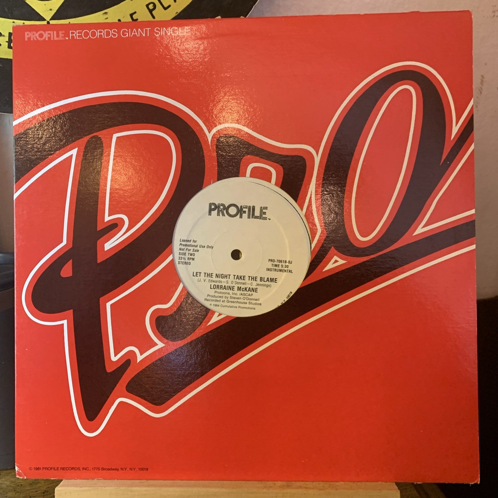 Lorraine McKane ‎– Let The Night Take The Blame - 12” PROMO - EX/NM