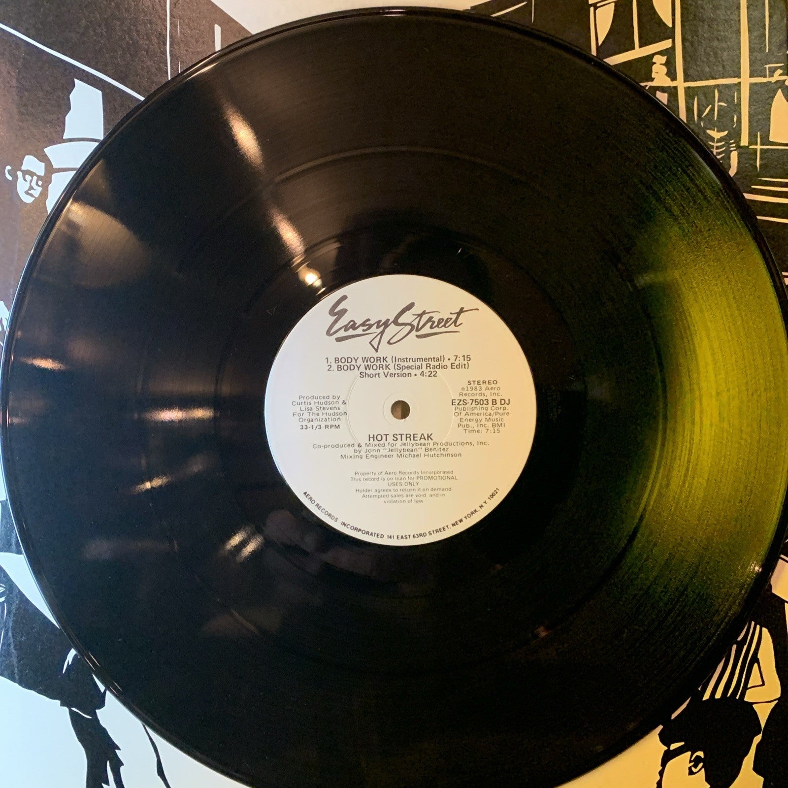 Hot Streak ‎– Body Work -  Easy Street Records - 12” Promo - NM (M-)