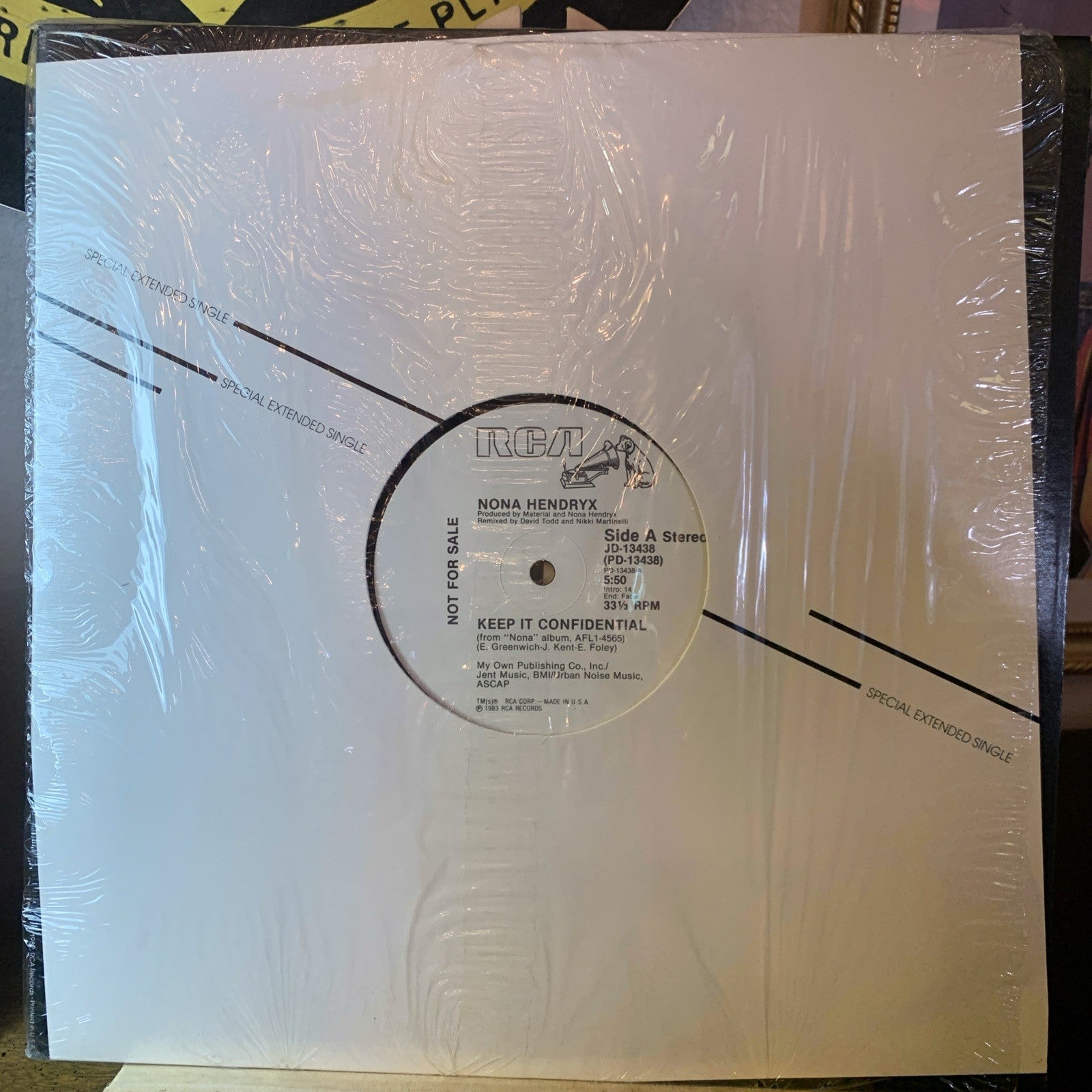 Nona Hendryx ‎– Keep It Confidential - RCA Victor ‎– JD-13438 12” Promo NM (M-)