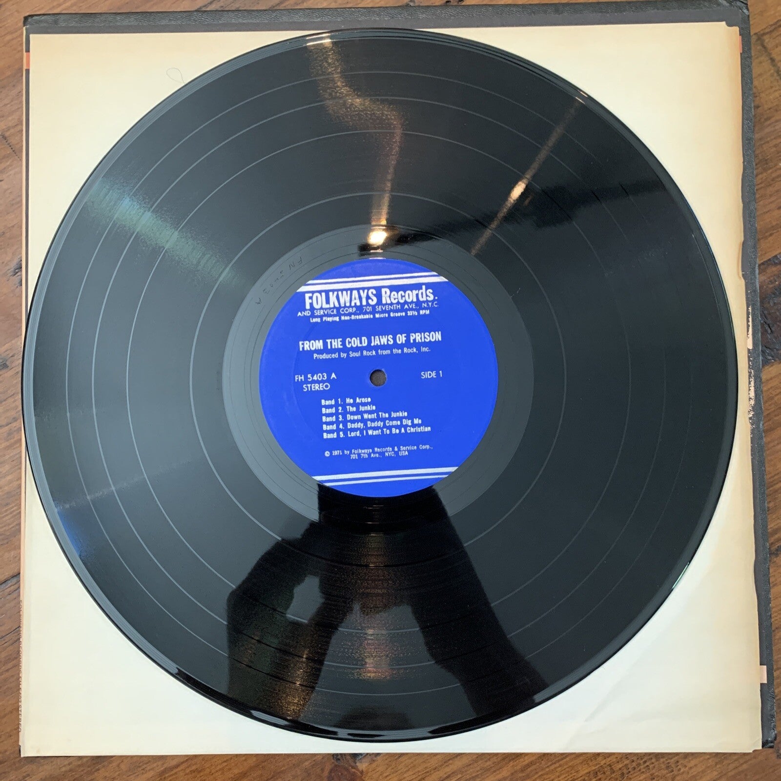 Folkways From The Cold Jaws Of Prison - Inmate Music Poetry Vinyl - EX/EX