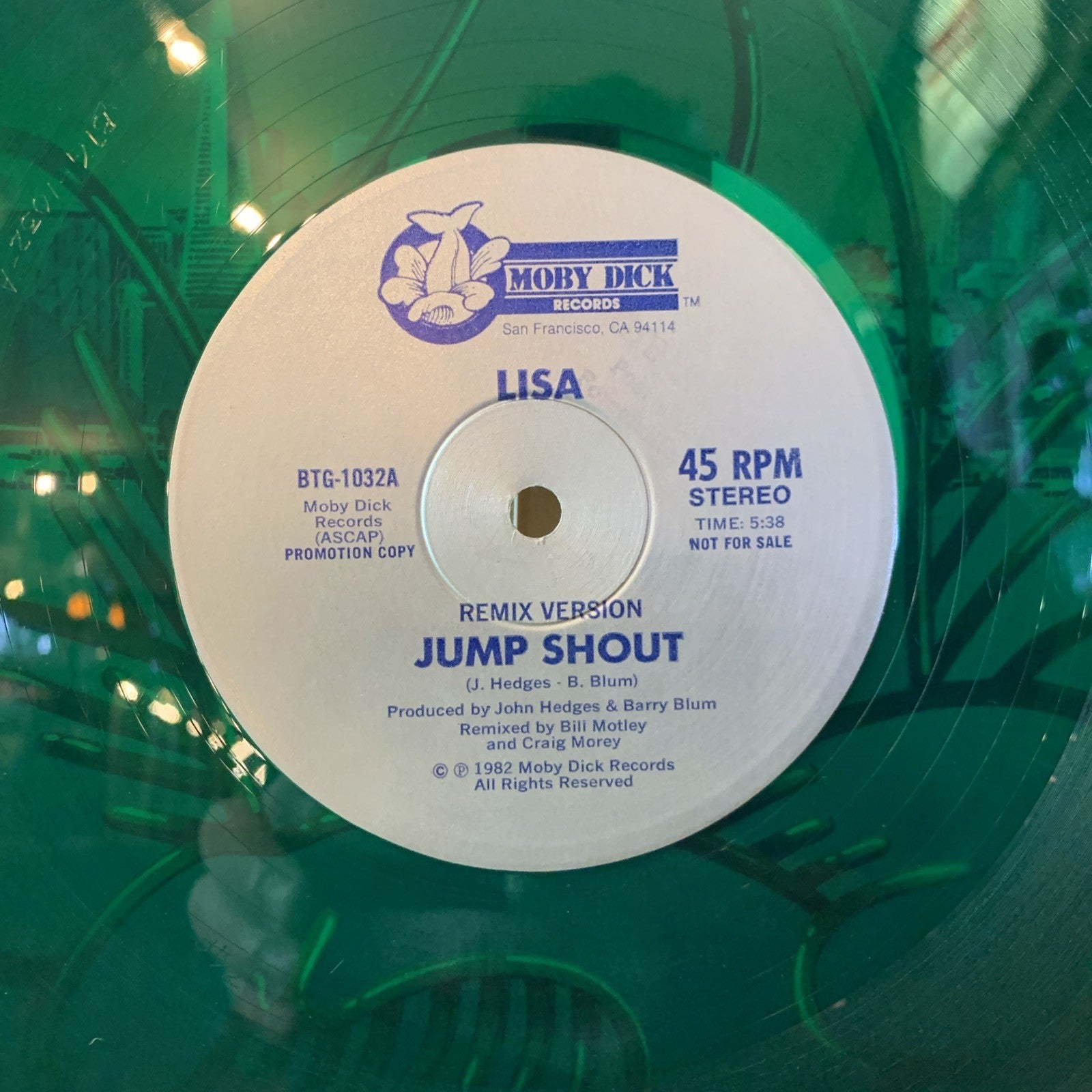 Lisa – Jump Shout - Moby Dick Records – BTG-1032 - Promo - NEAR MINT+
