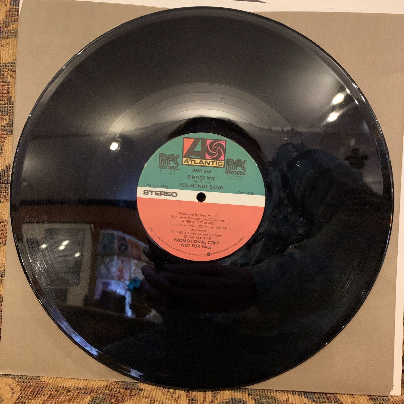 Reg Mundy Band – Finger Pop - Atlantic – DMD 363 - 12” Promo - NEAR MINT+