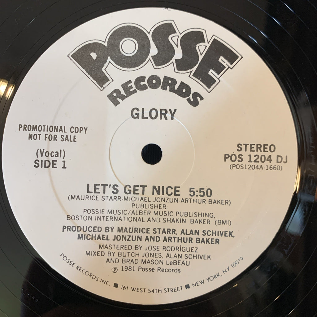 Glory – Let's Get Nice - Posse Records – POS 1204 - Promo - NEAR MINT+