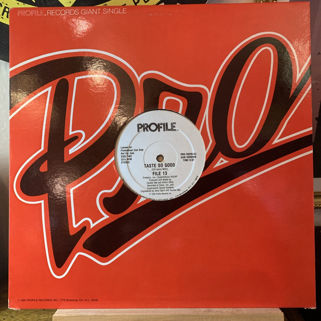 File 13 – Taste So Good - Profile Records – PRO-7052 DJ - 12” Promo - NM (M-)