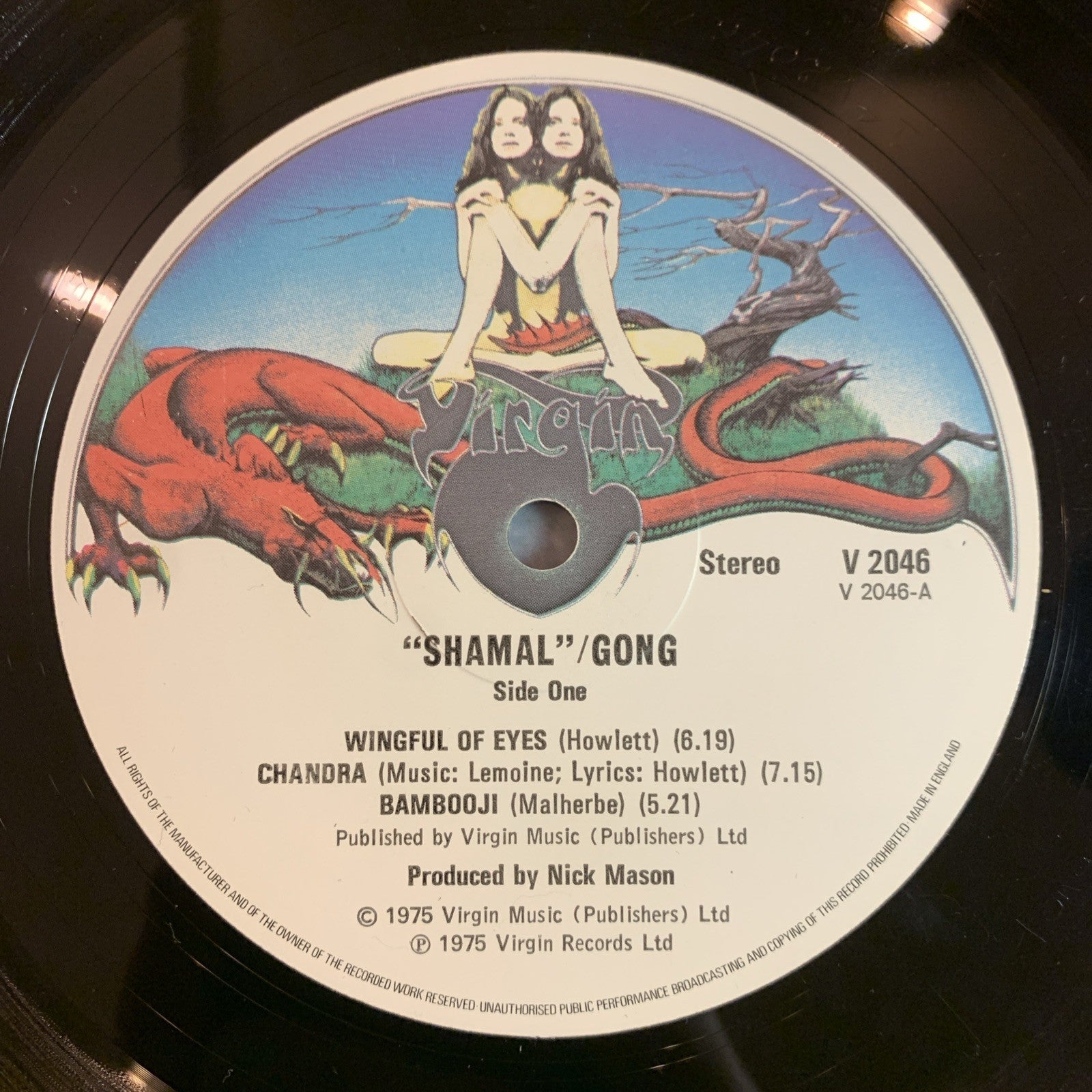 Gong – Shamal - UK - Colored Dragon Labels - EX/NM
