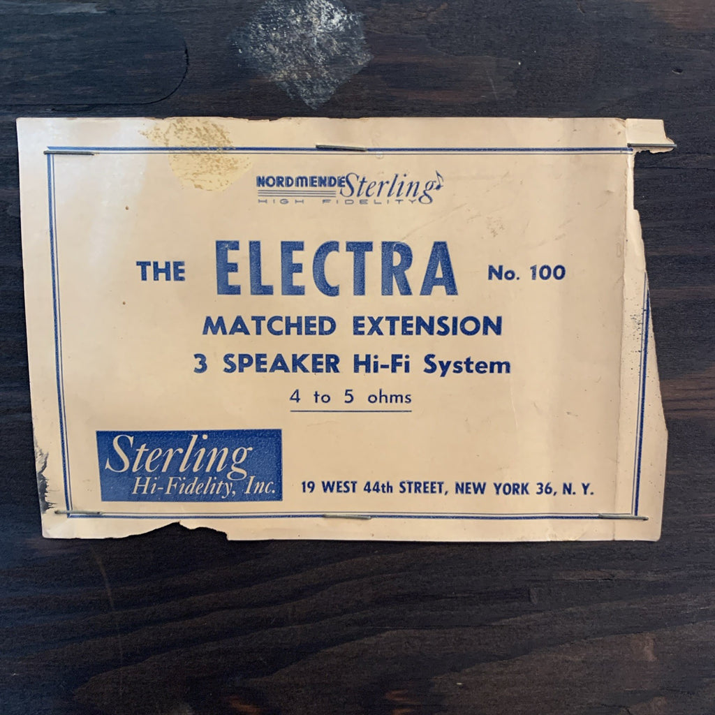 Normende Electra Tube Radio w/ Rare Extension Speaker