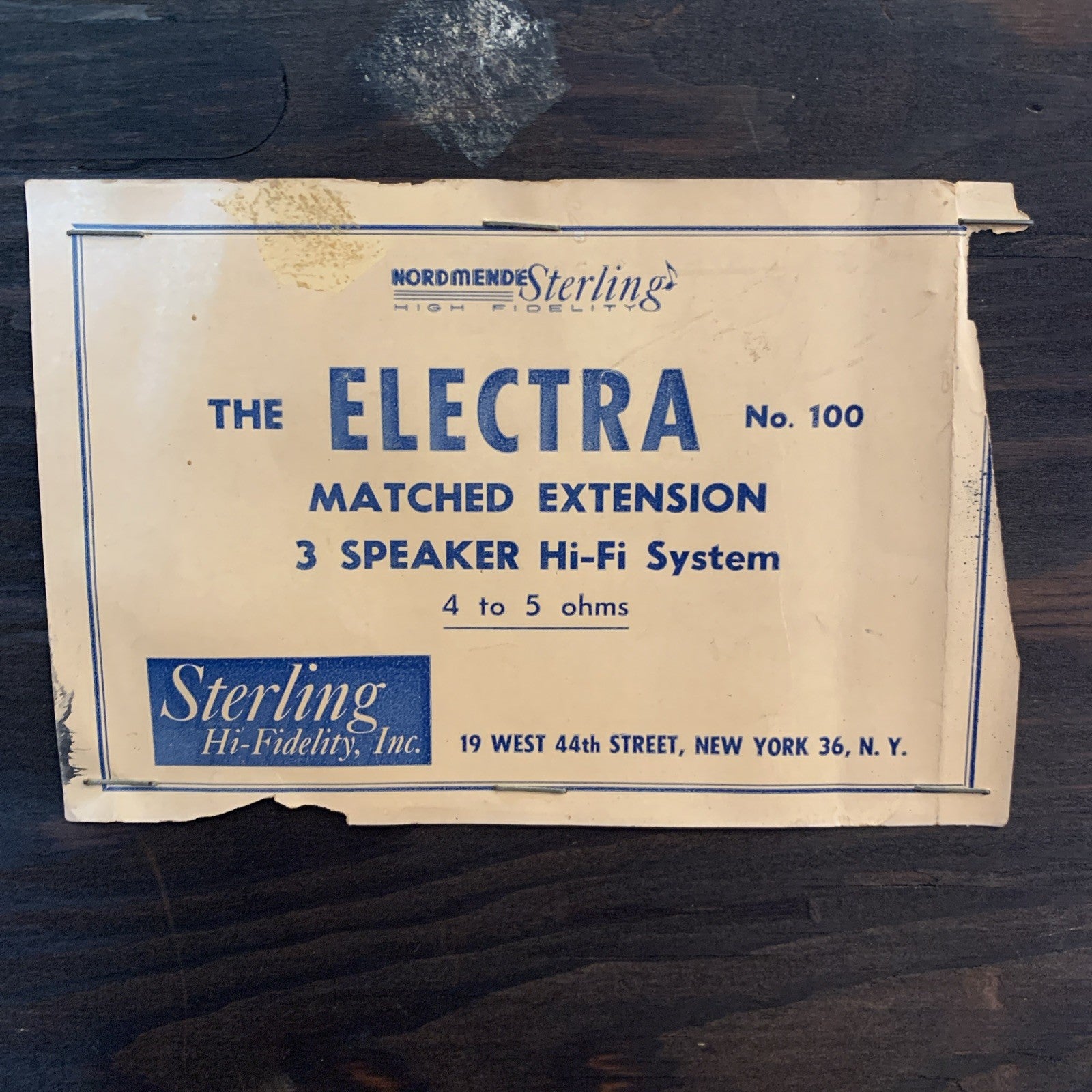 Normende Electra Tube Radio w/ Rare Extension Speaker
